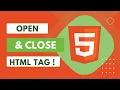 HTML Tutorial - 3 Html Opening Closing Tag Html Opening and Closing Tag