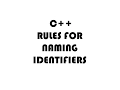 Identifier Rules CBSE Class 12 C S