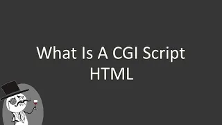 What is a CGI script HTML