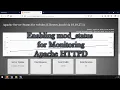 Enabling mod status for Monitoring Apache HTTPD