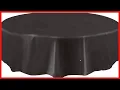 Round Black Plastic Tablecloth 84
