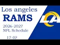 Rams 2026-2027 NFL Schedule