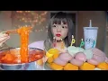 STRETCHY MOCHI DDEOKBOKKI ICECREAM MOCHI BIRT AY CAKE birt ay mukbang