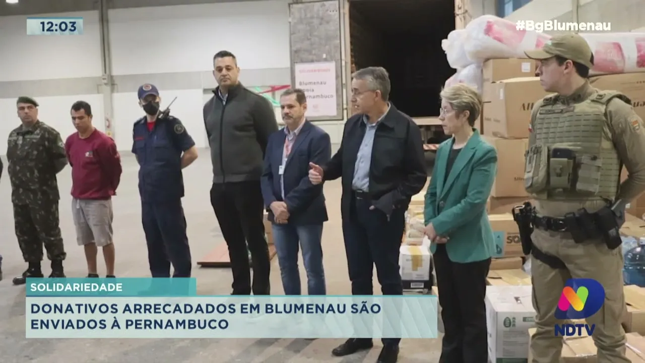 Solidariedade: donativos arrecadados em Blumenau são enviados à Pernambuco