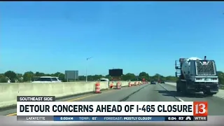 I465 closure will create traffic issues