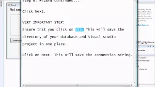 How to link database with Visual Studio 2008 Part 2