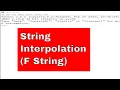 PYTHON TUTORIAL STRING INTERPOLATION PYTHON F STRING EXPRESSION AND RESULT PART 2