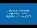 Delta Dual Enrollments Important Log-ins Links in Description