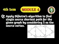 VTU ADA BCS401 Module 4 Dijkstra s Algorithm Single Source Shortest Path Problem Important