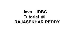 Introduction to JDBC Advanced Java Tutorial Jdbc tutorial for beginners What is JDBC