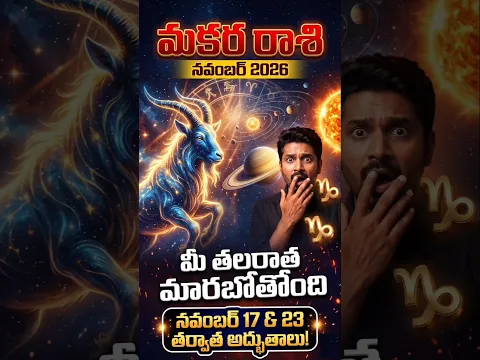 November 2026 Capricorn Horoscope | మకరరాశి