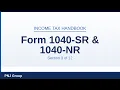 Section 3 Form 1040-SR Form 1040-NR Income Tax Handbook Training