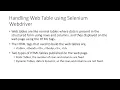 Selenium 4 Handling Webtable using Selenium Webdriver with Java