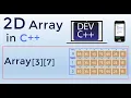 2-D Arrays in C in