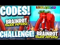 🤝CHALLENGE! All LATEST CHALLENGE UPDATE CODES FOR BRAINROT TD! ROBLOX BRAINROT TOWER DEFENSE CODES