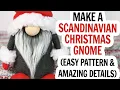 Christmas Gnome with Arms and Legs Holiday Gnome Tiered Tray Gnome Scandinavian Gnome DIY