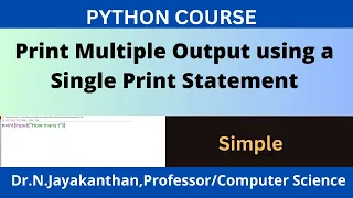 One print Statement Multiple Outputs Python Multiple output with Just One print Command