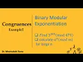 Congruences Binary Modular Exponentiation