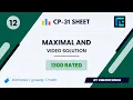 Maximal AND Solution 1300 Rated TLE CP-31 Sheet Best Codeforces Problems