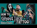 Realistic Scream horror tattoo portrait walkthrough