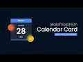 Calendar Card UI Design Glassmorphism - HTML CSS Javascript