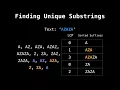 Suffix array finding unique substrings