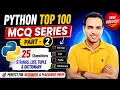 Python MCQ Series Part 2 25 Important MCQs on String List Tuple Dictionary Python Quiz