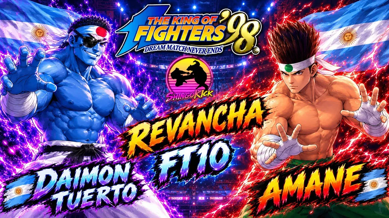 🔥Un Duelo Increíble👺🔥Daimon Tuerto 🇦🇷 🆚 Amane 🇦🇷 FT10 #kof98