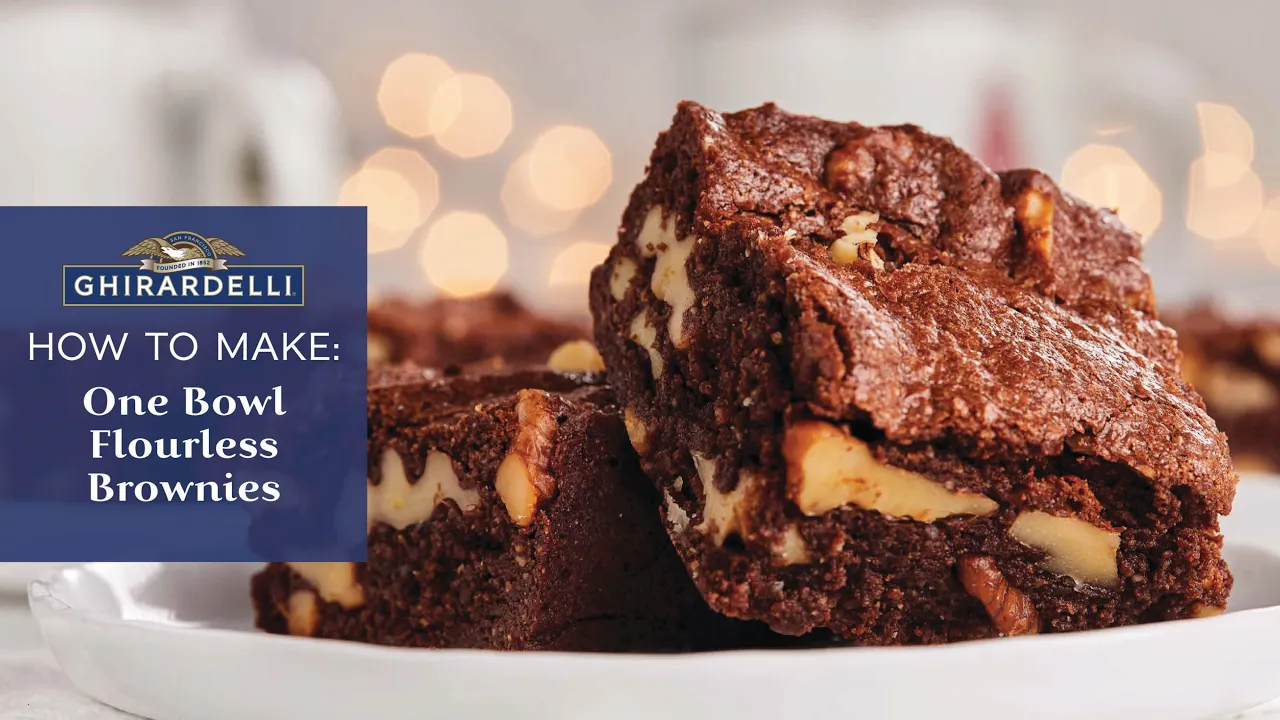 Ghirardelli One-Bowl Flourless Brownies