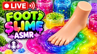 🔴 LIVE Foot Slime ASMR 👣 | Satisfying Slime Sounds & Relaxing ASMR Video
