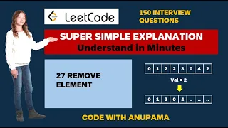 Remove Element Leetcode problem 27 Leetcode Interview 150 Questions
