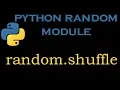 Python Random Module 5 random shuffle