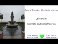 Lecture 16 Solutions and Concentration