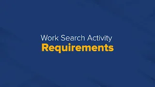 NYS Unemployment Work Search Activity Requirements