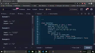 Valid Parentheses Python solution Leetcode 20 Elegant code