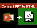 How to Convert PPT Slide to HTML Web File in Microsoft PowerPoint Document 2017