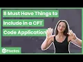 8 Things You Should Include in a CPT Code Application
