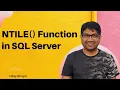 NTILE Function SQL Server SQL Tutorial