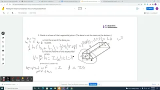 Volume and Surface Area of a Trapezoidal Prism Help