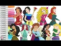 Disney Princess Coloring Book Compilation Color Swap Edition Raya Moana Snow White Anna Elsa More