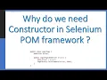 Why do we use Constructors in Selenium Page Object Model Important Selenium Interview Question