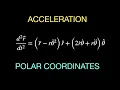 What is the acceleration vector in polar coordinates