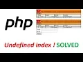 How to solve PHP Undefined Index Error Fix it in 3 minutes only