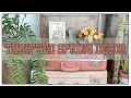 Thrifted Spring Decor DIY Cottage Chippy Style Using Vintage Inspired Wallpaper