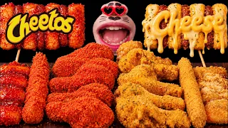 ASMR CHEETOS VS CHEESE! CHICKEN, FRIED SHRIMP & SOTTEOK MUKBANG 🌶️🧀