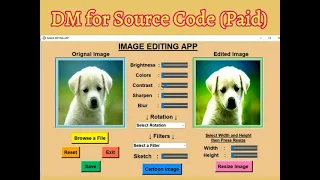 Image Editing Application using Python Tkinter