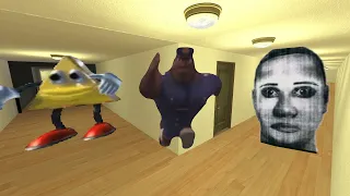 Officer Earl, Selene Delgado And Dancing Triangle Nextbot Gmod