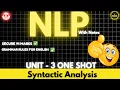 Syntactic Analysis in NLP Unit 3 One Shot AIML - AL504 RGPV Exam