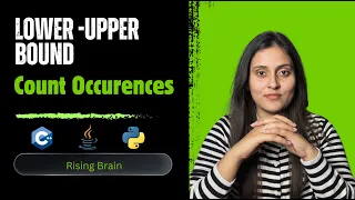 Count Occurrences of Element in Sorted Array Lower and Upper Bound C Java Python
