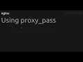 Using proxy - pass